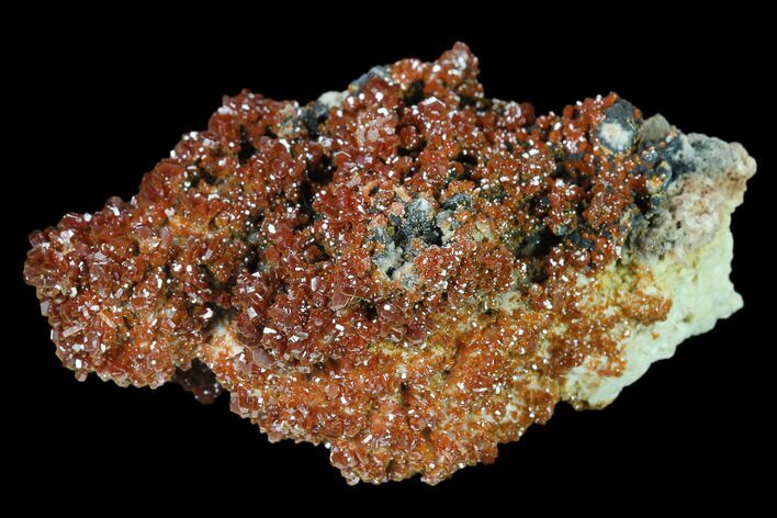 Ruby Red Vanadinite Crystals on Barite - Morocco #134706
